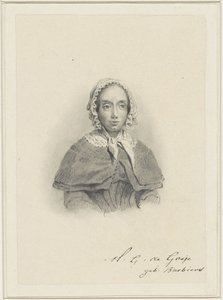 Portræt af Maria Geertruida de Goeje-Barbiers af Adrianus Johannes Ehnle
