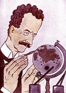Sarjakuva Philippe Berthelot (1866-1934), ranskalainen poliitikko ja diplomaatti - piirros Adrien Barrere (1877-1931) Fantasiosta af Adrien Barrere