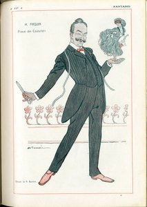 Fantasio, : Metiers, Mode - Tailor Couturier, Paquin, 15/06/1907 (gravering) af Adrien Barrere