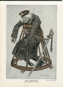 Fantasio, ca. 1916_6_1 - Illustration af A Barrere (1874-1931): War of 14 -18, Tyskland Preussen, Verifikatordatoer - Von Haesler - Senilisering af Adrien Barrere