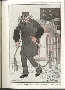 Illustration af A Barrere (1874-1931) i "Fantasio"", 01/05/16 - Georges Clemenceau, dit La Grogne - 14. -18. krig, Censur - Clemenceau George af Adrien Barrere
