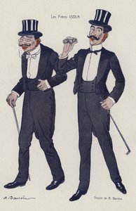 Isola-brødrene (farve litho) af Adrien Barrere