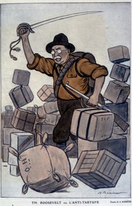 Théodore Roosevelt - af Barrère, i ""Fantasio"" fra 01/09/1915 af Adrien Barrere