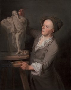 Louis-Francois Roubiliac modellerede sit monument til Shakespeare, mellem 1760 og 1761. af Adrien Carpentiers