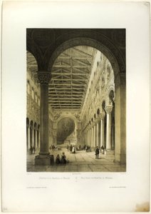 Interiør af basilikaen i München, plade 70 fra Allemande af Adrien Dauzats