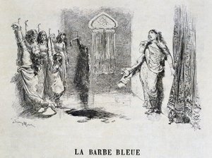 Beard Bleue - i "Les Tales de Fées"" af Charles Perrault, illustrationer af Adrien Marie af Adrien Emmanuel Marie