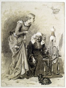 Tornerose - i "Les Contes de Fées"" af Charles Perrault, illustrationer af Adrien Marie af Adrien Emmanuel Marie