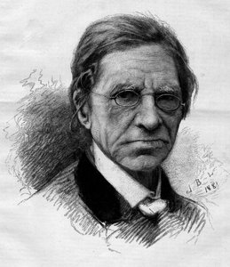 Portræt af Emile Littre (1801-1881), fransk filolog, læge og politiker. Gravering af Adrien Marie i "" Den illustrerende verden"" nr. 1263 af 11. juni af Adrien Emmanuel Marie