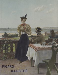 I Villers-sur-Mer. Forside af Le Figaro Illustre, juli 1897 af Adrien Moreau
