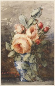 Buket roser i en vase af Adrienne Jacqueline s