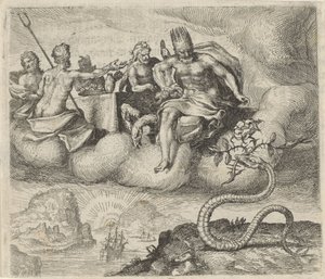 Fabel om Jupiter og slangen af Egidius  Sadeler (II)