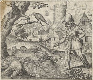 Fabel om Harren og Gøgen af Egidius  Sadeler (II)