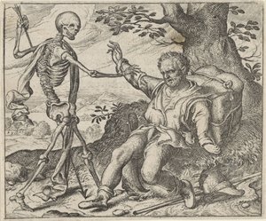 Fabel om den gamle mand og døden af Egidius  Sadeler (II)