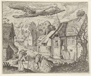 fabel om den gamle stork af Egidius  Sadeler (II)