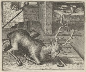 Fabel om den berusede hjort af Egidius  Sadeler (II)