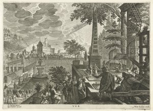 Forår Ver (titel på objekt) De fire årstider (serietitel) af Egidius  Sadeler (II)