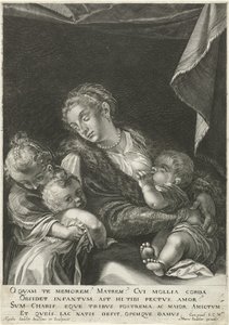 Kærlighed / Caritas af Egidius  Sadeler (II)