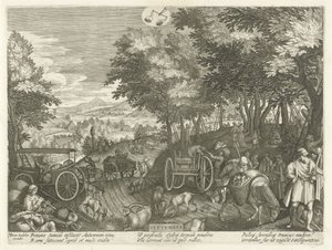 september (titel på objekt) De tolv måneder (serietitel) af Egidius  Sadeler (II)