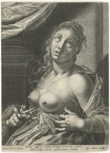 Lucretias selvmord af Egidius  Sadeler (II)