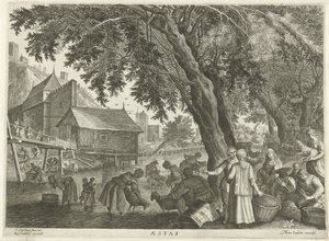 Sommer Aestas (titel på objekt) De fire årstider (serietitel) af Egidius  Sadeler (II)