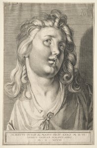 Kvindelig hoved, 1598. af Aegidius Sadeler
