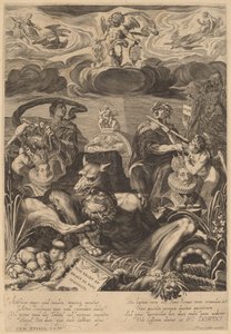 Allegori om ægteskabet mellem kejser Ferdinand II og Eleanor Gonzaga af Aegidius Sadeler II