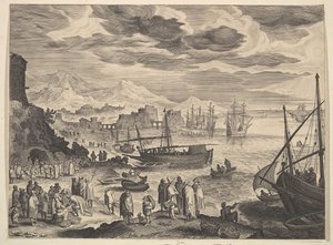 Havnescene. af Aegidius Sadeler II