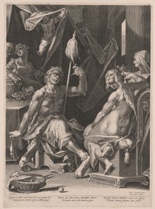 Herkules og Omphale af Aegidius Sadeler II
