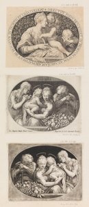 Madonna og barn med St. John. af Aegidius Sadeler II