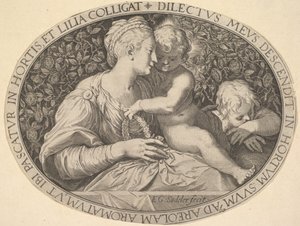 Madonna og Child.n.d. af Aegidius Sadeler II