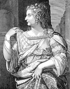Domitia Longinas hustru til Domitian (gravering)