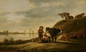 Kvæg ved en flod af Aelbert Cuyp