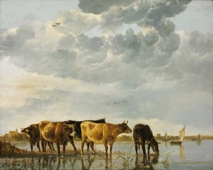 Køer i en flod af Aelbert Cuyp