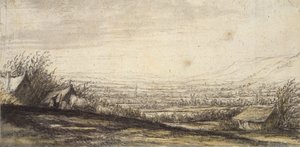 Omfattende landskab med hytte og kvæg, slutningen af 1600-tallet af Aelbert Cuyp