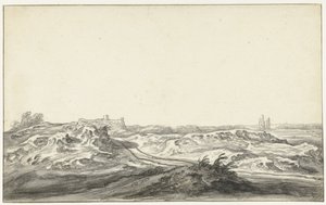 Udsigt fra klitterne i Huis te Kleve nær Haarlem af Aelbert Cuyp