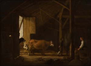 Indretningen af en kostald af Aelbert Cuyp