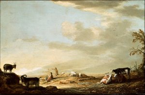 Landskab med Kvæg og Figurer af Aelbert Cuyp