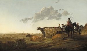 Landskab med Hyrder, c.1650-52 af Aelbert Cuyp