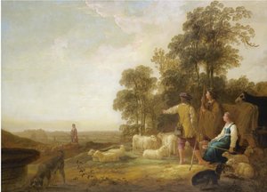 Landskab med hyrder og hyrdinder af Aelbert Cuyp