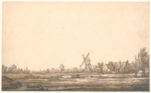 Landskab med en mølle
