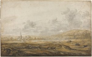 Panoramalandskab langs Rhinen af Aelbert Cuyp
