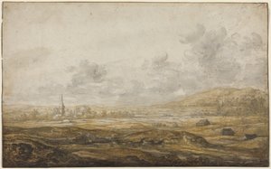 Panoramaudsigt over landskabet langs Rhinen af Aelbert Cuyp