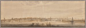 Panoramaudsigt over Dordrecht og floden Maas af Aelbert Cuyp