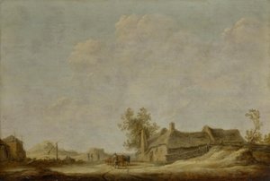 Solrigt klitlandskab med brønd af Aelbert Cuyp