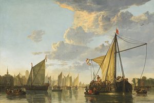 Maas i Dordrecht, ca. 1650. af Aelbert Cuyp