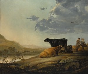 Unge Hyrder med Køer, ca. 1655-60. af Aelbert Cuyp