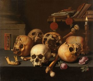 Vanitas stilleben af Aelbert Jansz. van der Schoor