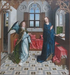 Tysk: Verkündigung an Maria Annunciation of Virgin Mary. af Aelbrecht Bouts
