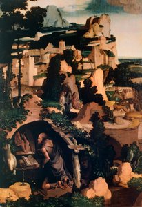 St. Jerome Penitent, kopi af Albert Bouts (ca. 1452-1549)