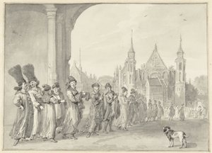 Tsaren af ​​Muscovias ambassade på vej til staternes forsamling i Haag, 4. november 1631 af Aert Schouman